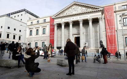 Imagen de la jornada de puertas abiertas del Congreso. 