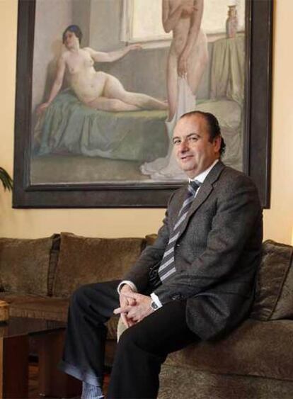 José Joaquín Ripoll, ayer, durante la entrevista.