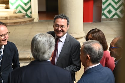 El fiscal general del Estado, Álvaro García Ortiz, este miércoles en la Fiscalía Superior de Aragón.