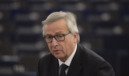 El presidente de la Comisión Europea, Jean-Claude Juncker, en Estrasburgo.