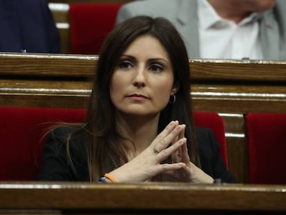 La candidatada de Cs a la presidencia de la Generalitat, Lorena Roldás, en el Parlament.