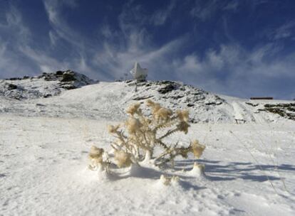 Primera nevada del otoño en la estación de esquí de Sierra Nevada