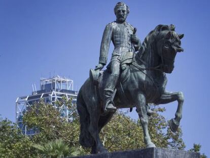 Estàtua eqüestre a Prim al parc de la Ciutadella.