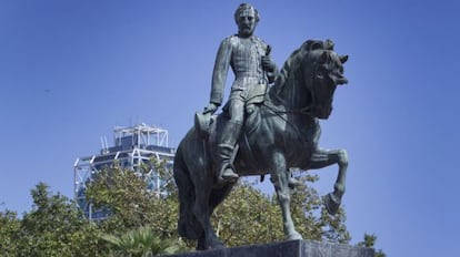 Estàtua eqüestre a Prim al parc de la Ciutadella.