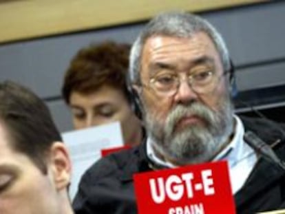 Cándido Méndez, secretario general de UGT, en la reunión del Comité Ejecutivo de la Confederación Europea de Sindicatos (CES)