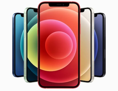 Nuevos iPhone 12 con pantalla de 6,1 pulgadas.