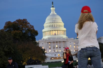 Seguidoras de Trump en el Capitolio, este miércoles.