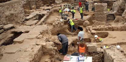 Excavaci&oacute;n arqueol&oacute;gica en el centro hist&oacute;rico de Valencia, en una imagen de archivo.