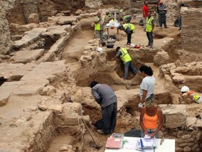 Excavaci&oacute;n arqueol&oacute;gica en el centro hist&oacute;rico de Valencia, en una imagen de archivo.