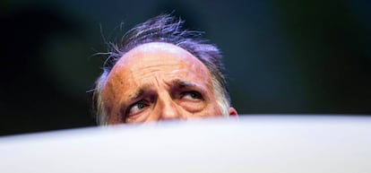 Javier Tebas, en su intervención en el World Football Summit.