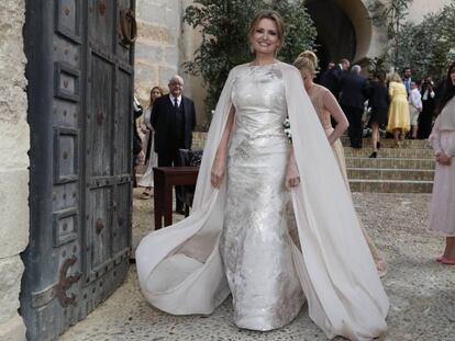 Ainhoa Arteta, en su boda con Matías Urrea en el Puerto de Santa María (Cádiz) el 22 de junio.