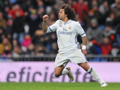 Marcelo, durante el partido ante el Celta.