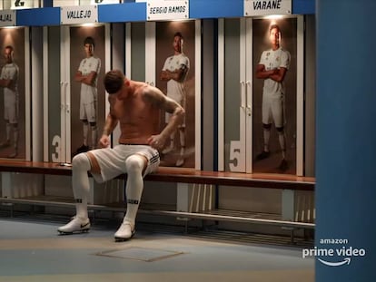 El futbolista Sergio Ramos en un fotograma de la serie documental de Amazon.