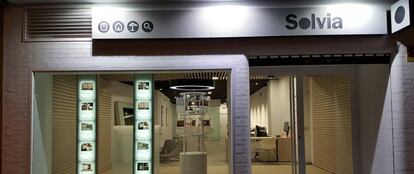 Fachada de una oficina de Solvia en Getafe
