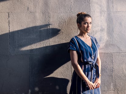 La productora María Zamora, en el Barrio de Las Letras, en Madrid.