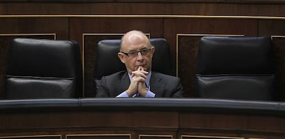 Cristóbal Montoro, en el Congreso de los Diputados