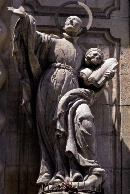 Imagen de san Francisco de Borja en la Iglesia de Betlem, en Barcelona.