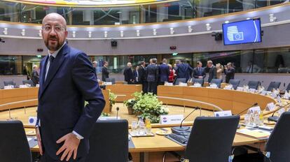 El presidente del Consejo Europeo, Charles Michel, el viernes en Bruselas.