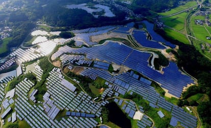 Parque solar de Takahagi, construido por ACS en Japón para el fondo de inversión Maiora.