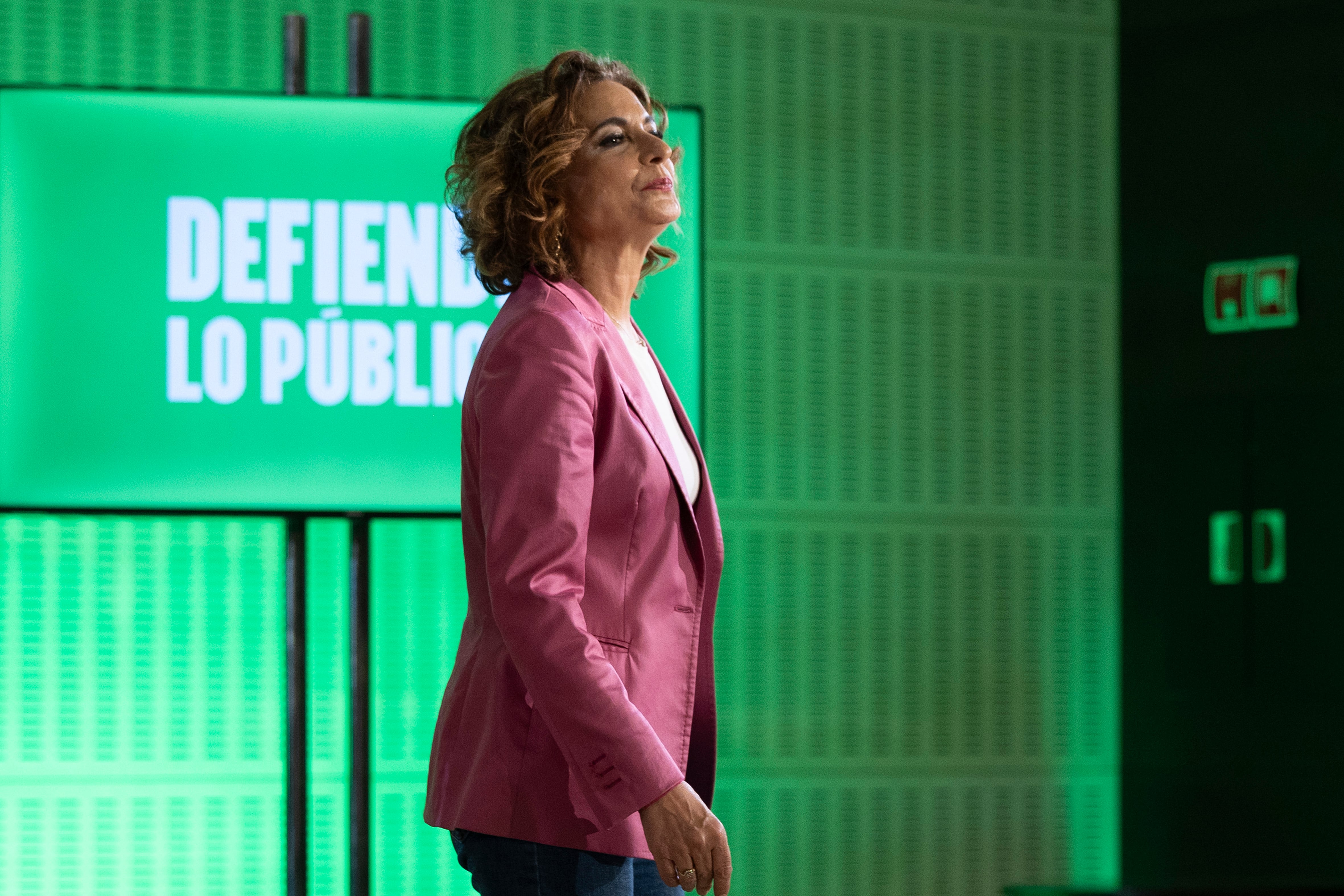María Jesús Montero tras valorar los resultados de las elecciones andaluzas de este domingo en Sevilla.