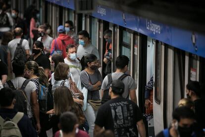 L'estació de metro de la Sagrera el dilluns de la setmana passada.