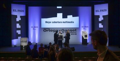 Momentos previos al inicio de la ceremonia de los 35º Premios Ortega y Gasset de Periodismo.