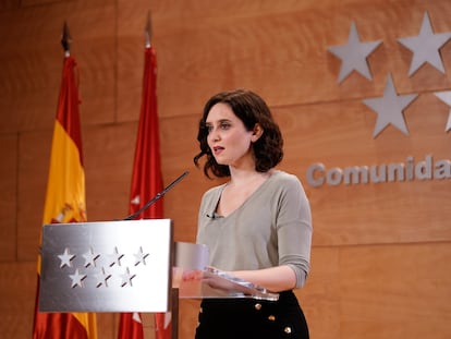 La presidenta de la Comunidad de Madrid, Isabel Díaz Ayuso.