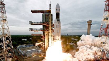 Despegue del 'Chandrayaan-2' desde Sriharikota (India) el pasado julio.