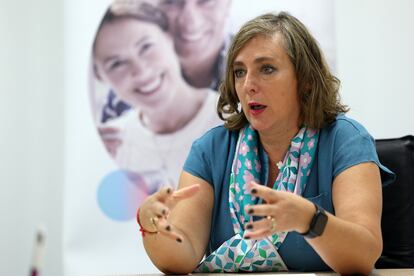 Ana Álvarez, en un momento de la entrevista en la sede de la compañía en Madrid.