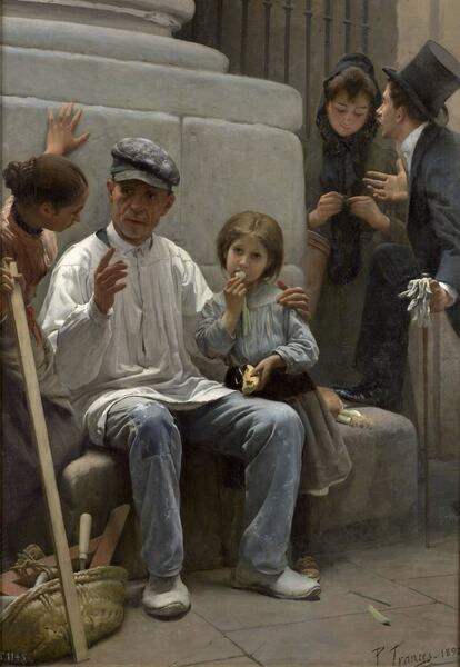 ‘El consejo del padre’ (1892), de Plácido Francés y Pascual, conocido por su trabajo académico y sus pinturas costumbristas y de temática social.
