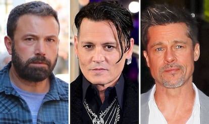 Ben Affleck, Johnny Depp y Brad Pitt.