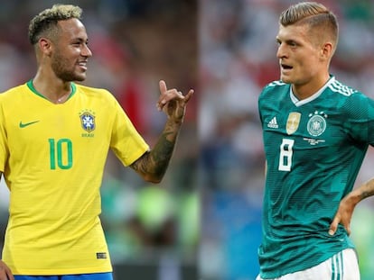 Neymar e Kroos, símbolos de duas escolas de futebol distintas.