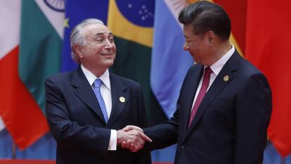 Michel Temer e Xi Jinping, na reunião do G-20