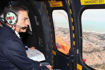 Visita del presidente del Gobierno en funciones a la zona afectada.