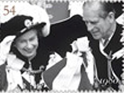 El matrimonio de Isabel II y Felipe de Edimburgo en sellos el año de su boda