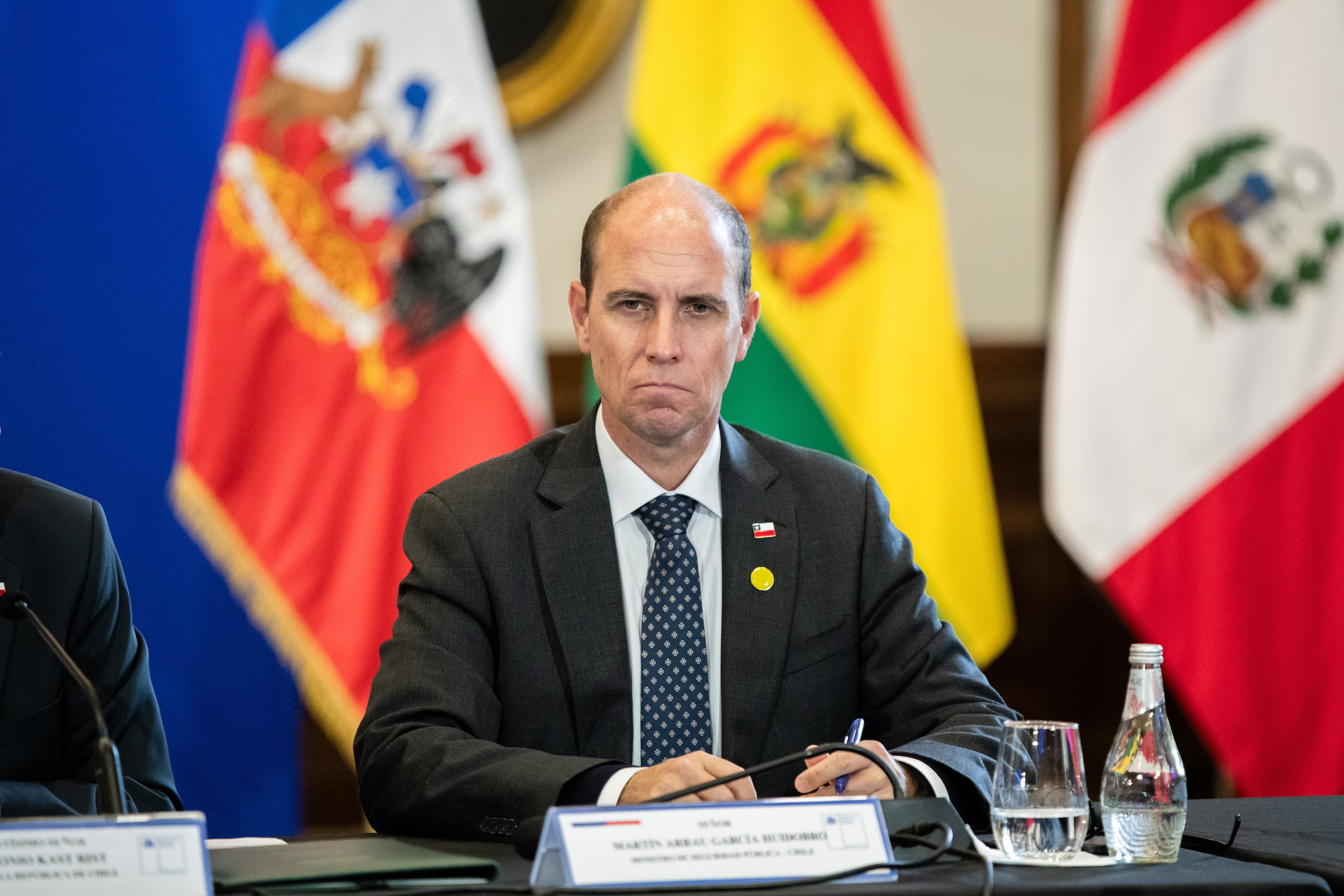 Martín Arrau en la reunión de Seguridad.