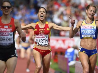 Diana Martin celebra su tercera posicón