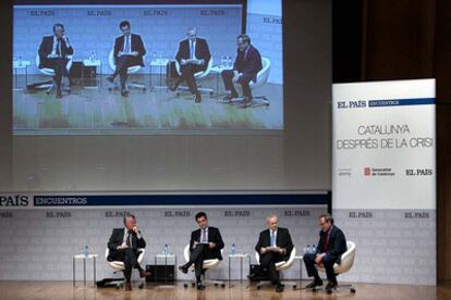 Mesa de debate del encuentro 'Cataluña después de la crisis'.