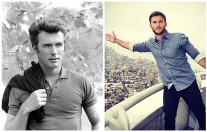 <strong>Clint e Scott Eastwood.</strong> Apesar de Scott ter decidido evitar o sobrenome do pai no início de sua carreira cinematográfica, a semelhança entre eles é inegável. Eastwood pai começou no cinema como coadjuvante no filme 'A Revanche do Monstro' (1955), mas somente na década de 60, já entrado na casa dos 30 anos, conquistou o gênero western com a famosa trilogia do Dólar, de Sergio Leone: 'Por um Punhado de Dólares' (1964), 'Por uns Dólares a Mais' (1965) e 'O Bom, o Mau e o Feio' (1966). Com 30 anos, Scott participou de mais de uma dezena de filmes, alguns deles dirigidos pelo próprio Clint, como 'Flags of Our Fathers', 'Gran Torino' e 'Invictus'.