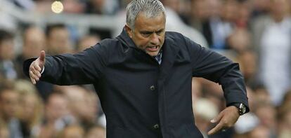 José Mourinho, en el partido del sábado ante el Newcastle.