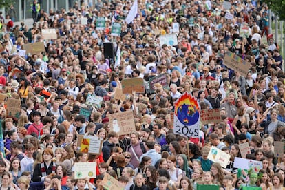Manifestación del movimiento 'Viernes por el Futuro' para pedir acción contra el cambio climático, en marzo de 2024 en Berlín.