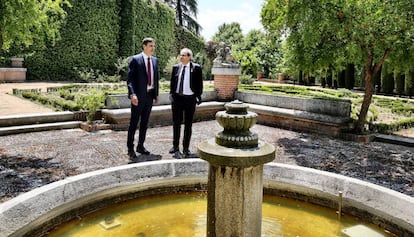 Pedro Sánchez i Quim Torra, a la Moncloa, al juliol.