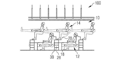 El asiento superior podría reclinarse completamente hasta convertirse prácticamente en una cama.