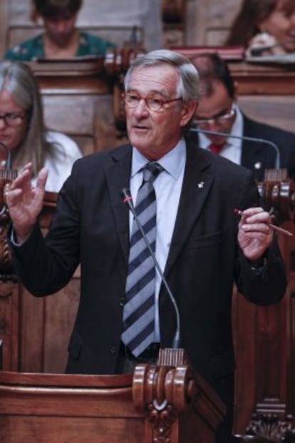 Xavier Trias, en un pleno del Ayuntamiento de Barcelona.