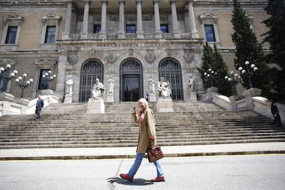 Fachada de la Biblioteca Nacional de Espa&ntilde;a.