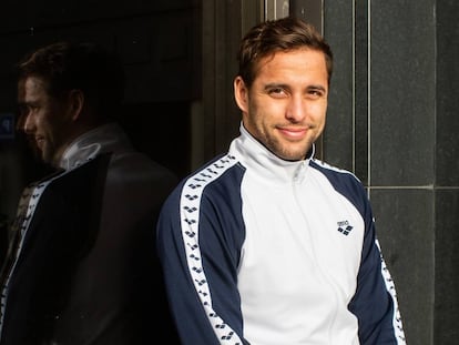 Chad Le Clos, el pasado miércoles en Londres, antes de la entrevista.