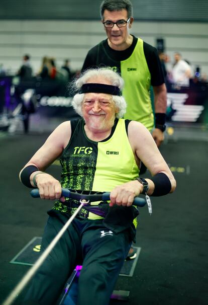 Alejandro Rojas-Marcos, en la prueba de rowing o remo en Bilbao.