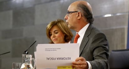 El ministro de Hacienda durante la presentación del proyecto de la reforma fiscal