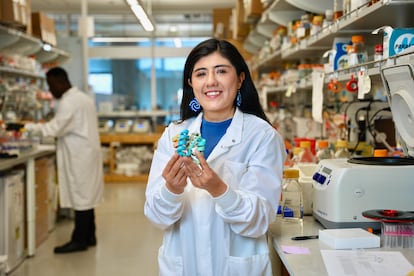 La bioquímica Susana Vázquez, en el Instituto para el Diseño de Proteínas de la Universidad de Washington, en Seattle (EE UU).