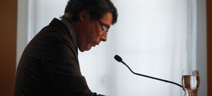 Ignacio González, al término del Consejo de Gobierno.